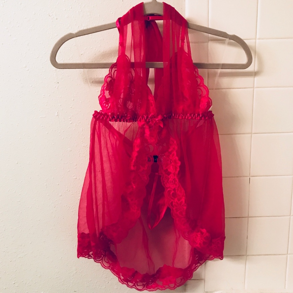 Red Babydoll Teddy | S